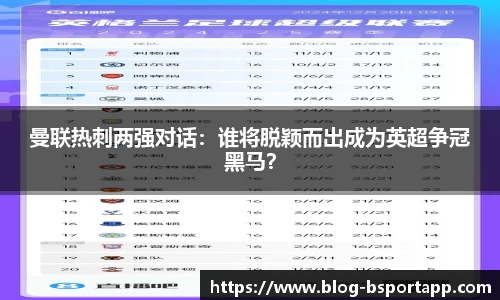 曼联热刺两强对话：谁将脱颖而出成为英超争冠黑马？